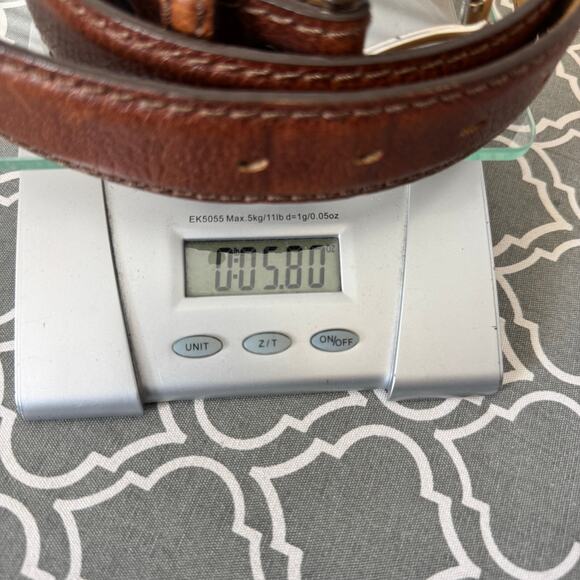 Justin Leather Belt Mens 36 Top Grain Cowhide Brown Western Excellent Condition - Picture 10 of 10